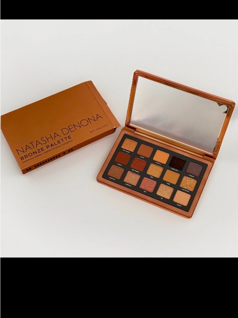 Natasha Denona BRONZE PALETTE 15 Warm Longwear Eyeshadow MADE/ITALY DISC.$70 NIB